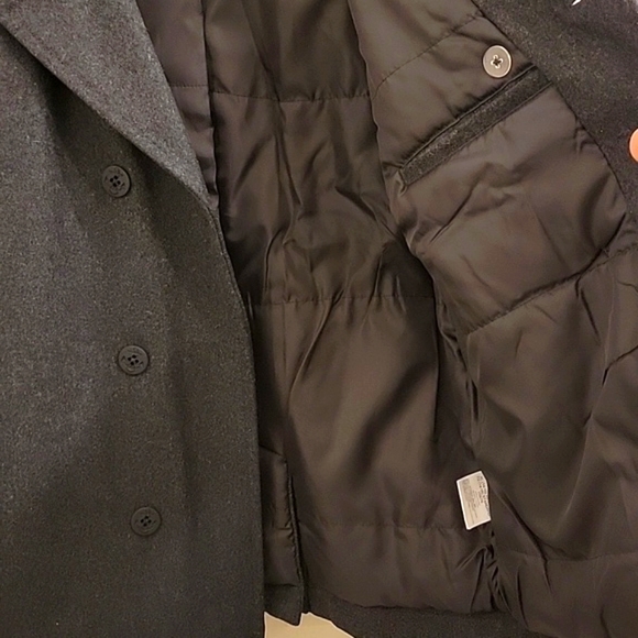 WOOL Old Navy Peacoat Jacket Double Breasted Anchor Nautical Buttons Fully Lined - Picture 4 of 6